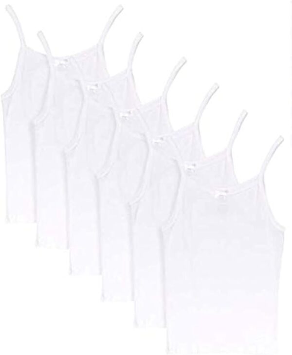 Girl's White Undershirt Camisole, set of 6 pieces (11-12 Years)