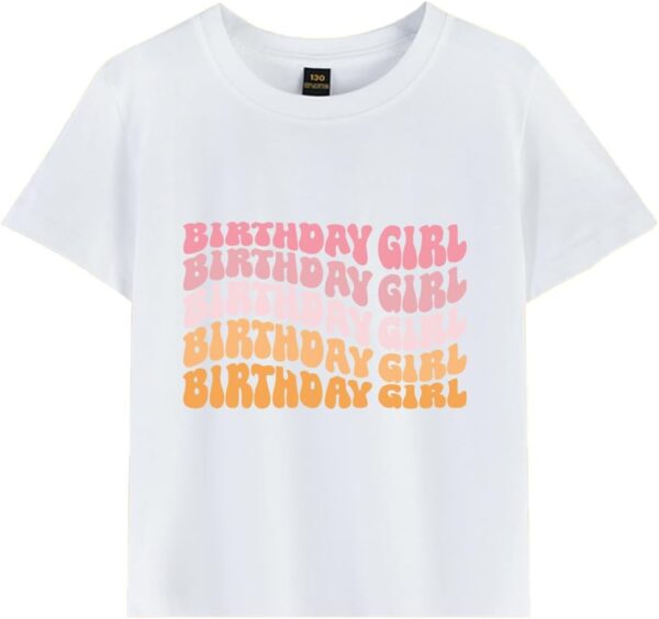 Goengmo Birthday Girl Shirt 2nd 3rd 4th 5th 6th 7th 8th 9th Girls Birthday Tshirts Cotton Short Sleeve Tees