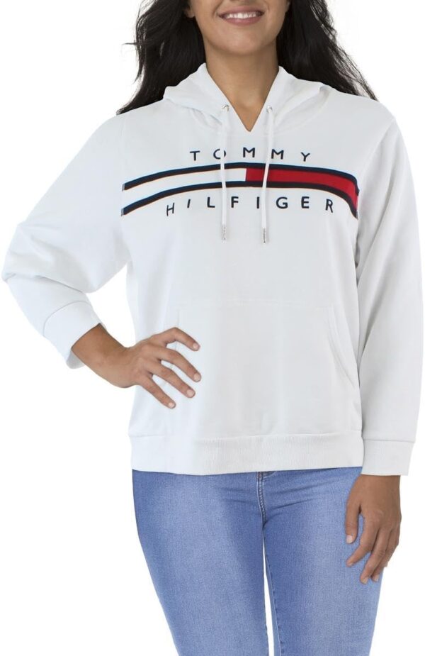 Tommy Hilfiger Women's Plus Casual Soft Long Sleeve Hoodie