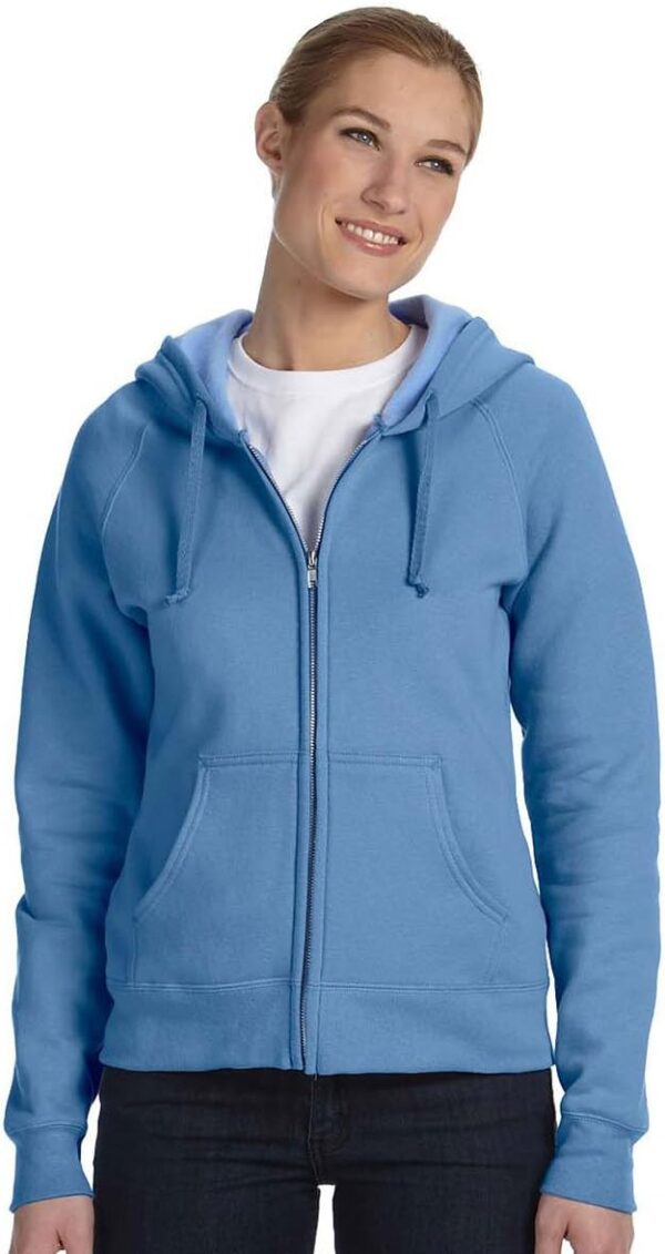 Hanes Women's Fleece Full-Zip Hood Jacket, Grey, XXL - Image 2