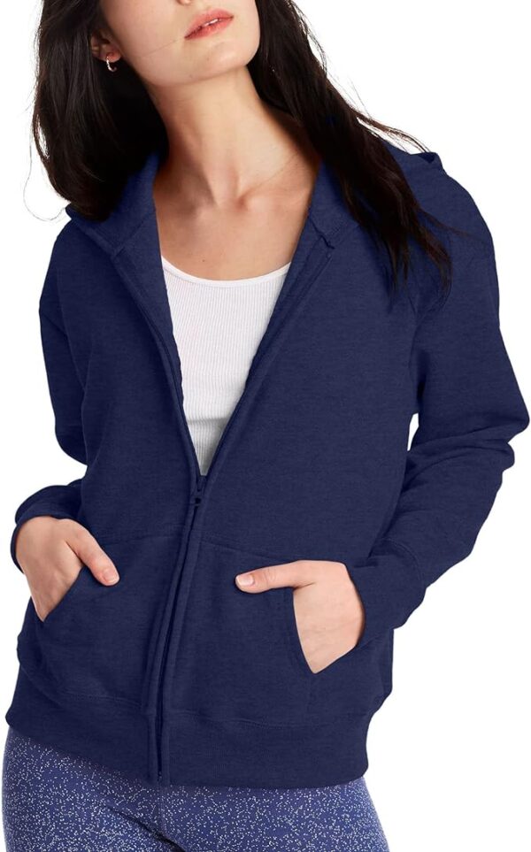 Hanes Women's Eco Smart Full-Zip Hoodie Sweatshirt