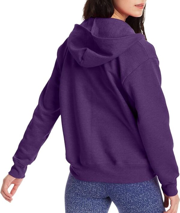 Hanes Women's EcoSmart Full-Zip Fleece Hoodie, Zip-Up Hooded Sweatshirt For Women - Image 2