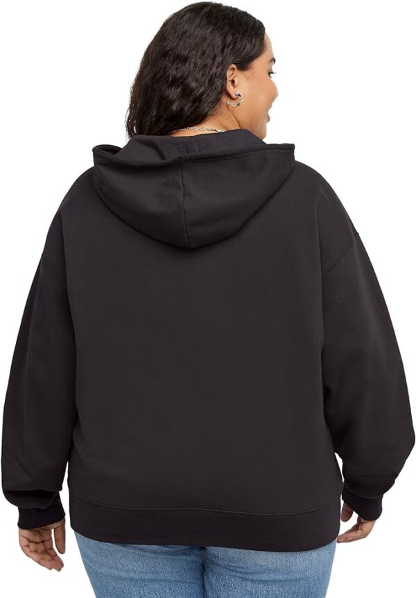 Hanes Women's Originals Plus Size Hoodie, Midweight Zip Hooded Sweatshirt - Image 2