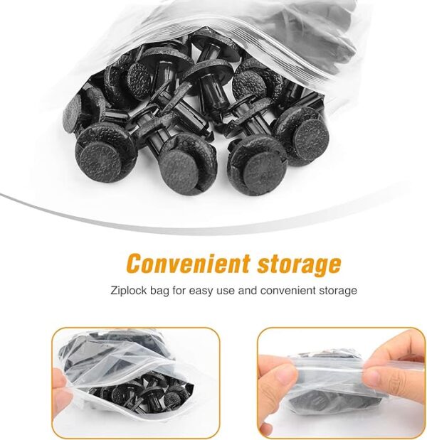 GOOACC Bumper & Radiator Support Clip Automotive Furniture Assembly Expansion Screws Kit Auto Body Clips 8mm - 40PCS - Image 3