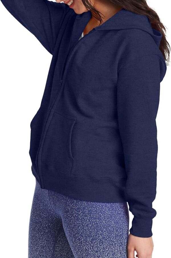 Hanes Women's Eco Smart Full-Zip Hoodie Sweatshirt - Image 3