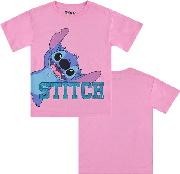 Disney Lilo and Stitch Girls Short Sleeve T-Shirt- Stitch Girls Tee Sizes 4-16 - Image 2