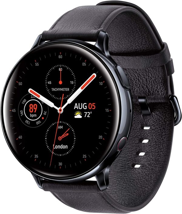 SAMSUNG Galaxy Watch Active 2 (44mm, GPS, Bluetooth, Unlocked LTE,) Smart Watch with Advanced Health Monitoring, Fitness Tracking, and Long lasting Battery, Aqua Black - (US Version) - Image 3