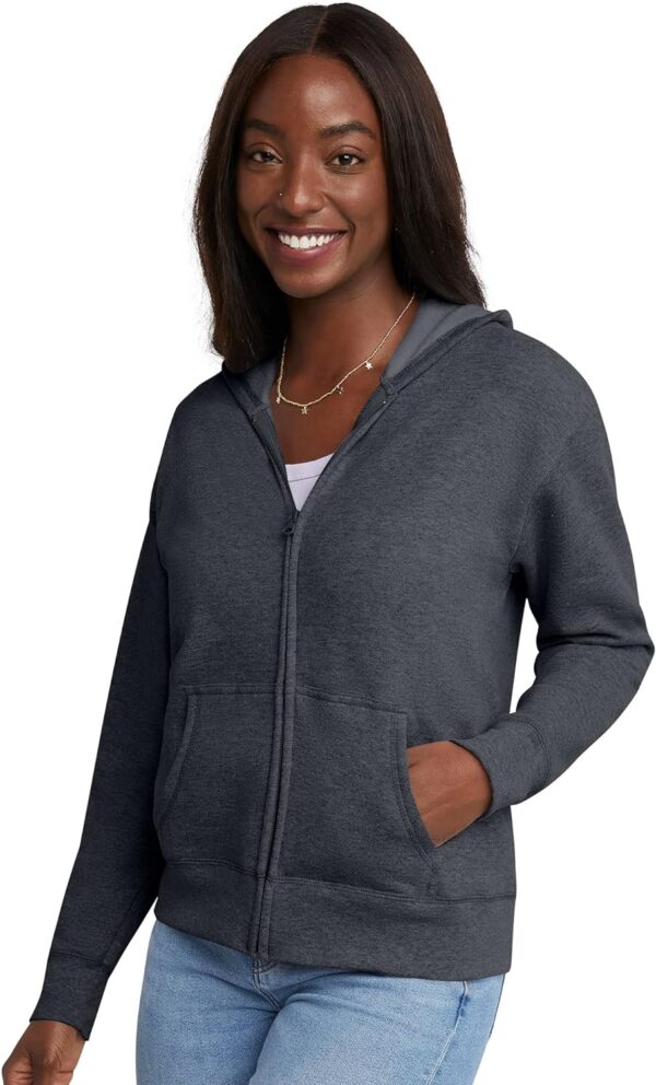 Hanes womens Women's Fleece Full-zip Hood Fleece Jacket (pack of 1) - Image 5