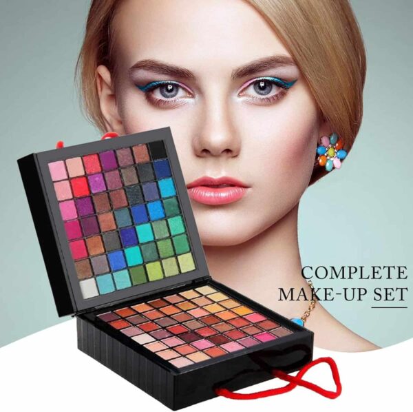 RoseFlower Vanity Case Beauty Case Multifunctional Makeup Set Eyeshadow Palette Multicoloured Eyeshadow Make Up Pallet Professional Eye Palette Multifunctional Makeup Set Rich Colours Cosmetic Kit - Image 6