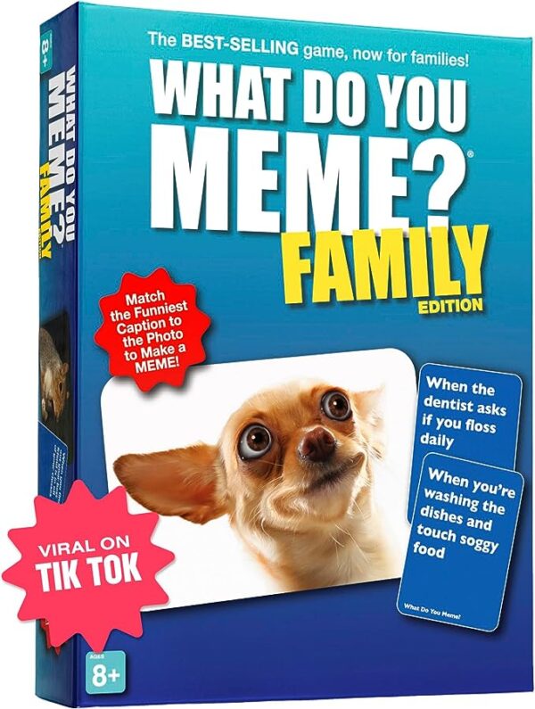 WHAT DO YOU MEME?® Family Edition — Kids Games for Kids 8-12, Party Games, Board Games for Family Night by Relatable