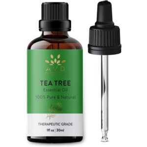 AVD Organics Tea Tree Essential Oil 30ml - 100% Pure and Natural Therapeutic Grade Aromatherapy Essential Oil for Relaxation, Skin & Hair- 1 fl. Oz